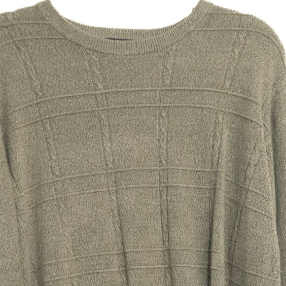 Dockers Size XL Cozy Olive Green Cable Knit Sweater - Picture 3 of 8